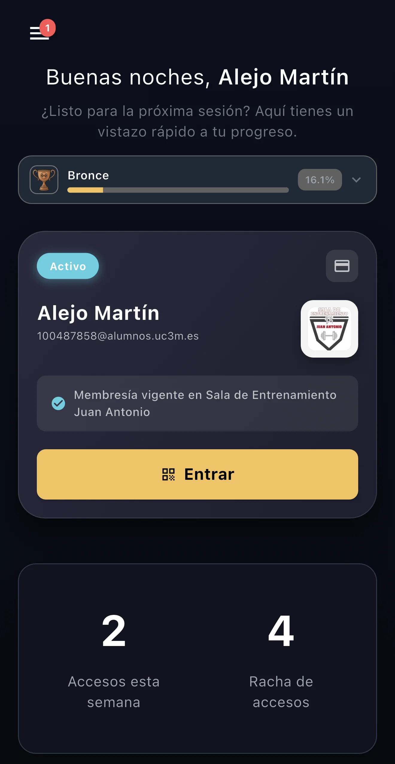 App móvil GymGym